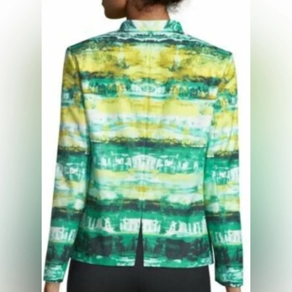 Lafayette 148 New York Lilith Blazer in Aquarium Green Sz 10